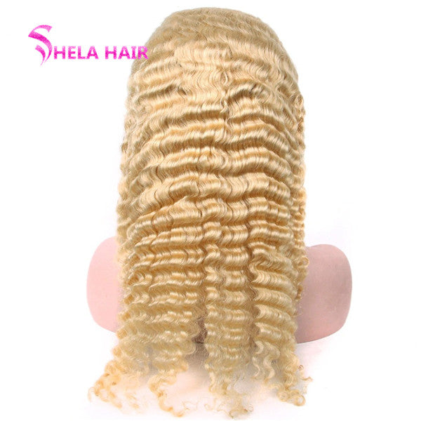 13x6 Deep Part #613 Blonde Lace Front Wig Deep Wave /  Kinky Curly / Natural Wave