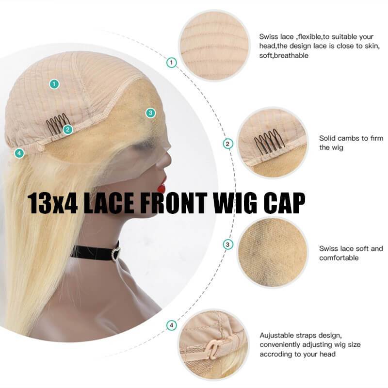 #613 Blonde Transparent Lace Front Wig Loose Wave