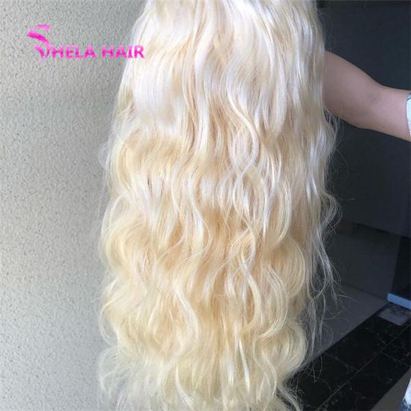 Transparent Lace Front Wig Wavy 180% 200% High Density #613 Blonde Wigs