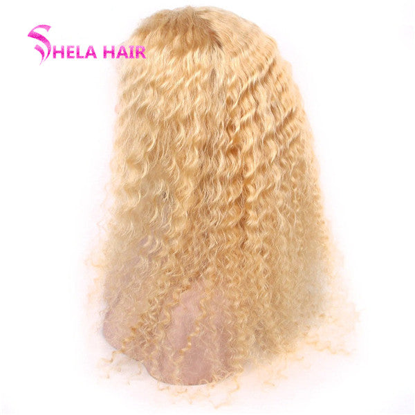 360 Wig, Can do bun, ponytail, 180% 200% High Density #613 Blonde Deep Curly