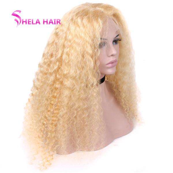 Deep Curly  #613 Transparent Lace Front Wig Blonde Wigs 150%-220% Density