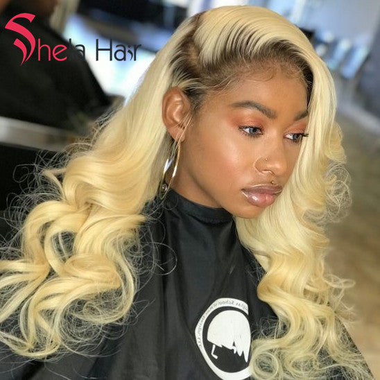 1b/613 Transparent Full Lace Wig 180% 200% high density Body Wave