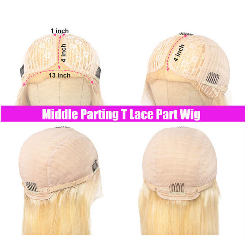 Peach Pink Body Wave Lace Frontal Wig / Full 360 Wig