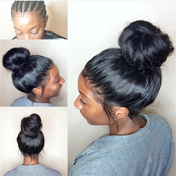 360 Lace Frontal Wigs Body Wave can do bun, ponytail