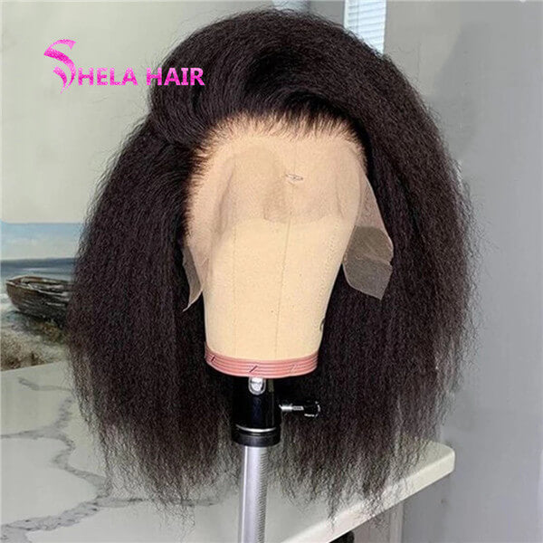 Flawless Full Lace Wig Natural Kinky Straight Pre plucked hairline can do braiding, bun, ponytails