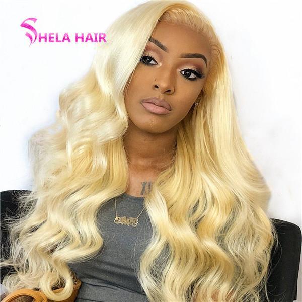 Body Wave #613 Transparent Lace Front Wig Blonde Wigs 150%-220% Density