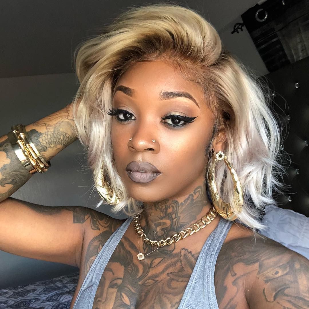 Wavy Dirty Root 613 Blonde Bob Transparent Lace Wig