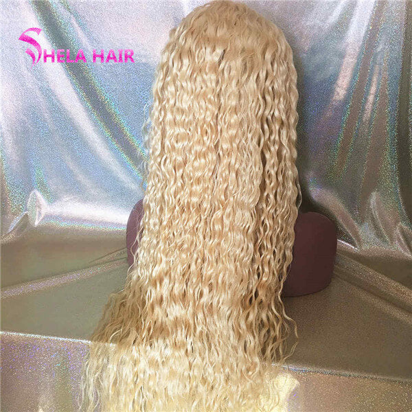 #613 Blonde Natural Wave 360 Wig, Can do bun, ponytail High Density