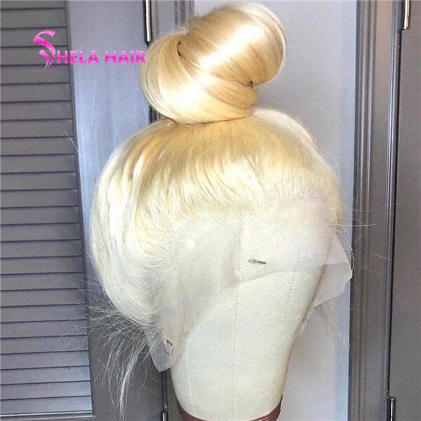 360 Wig Can do bun, ponytail High Density #613 Blonde Straight Wigs