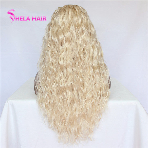 #613 Blonde 4x4 Lace Closure Wig Natural Wave