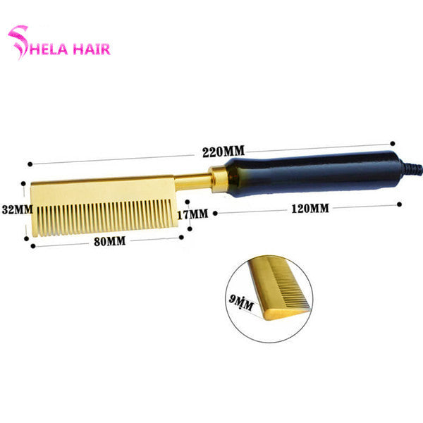 Multi-Use Electric Hot Comb Heat Hair Straightener & Lace Wig Slay Comb