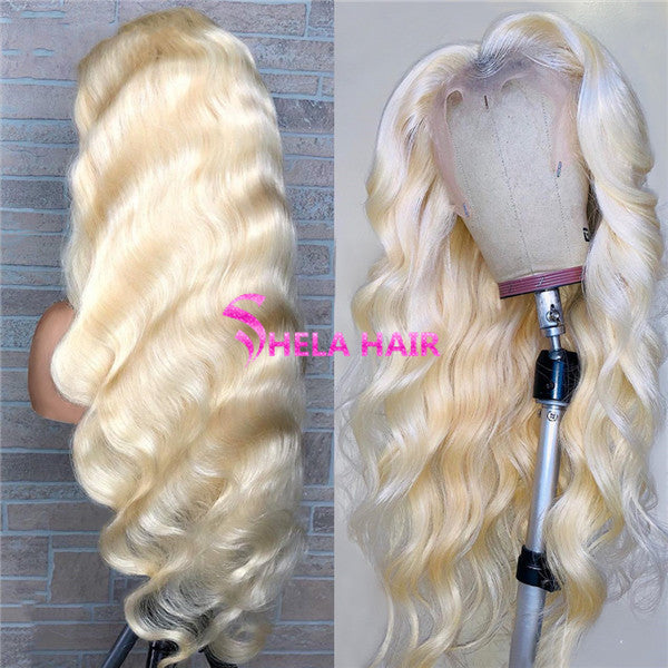 360 Wig, Can do bun, ponytail High Density #613 Blonde Body Wave