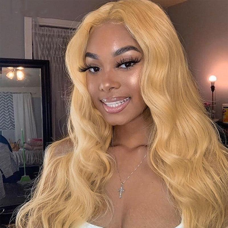 #27 Honey Blonde Lace Closure/ Frontal Wig Straight/Wavy