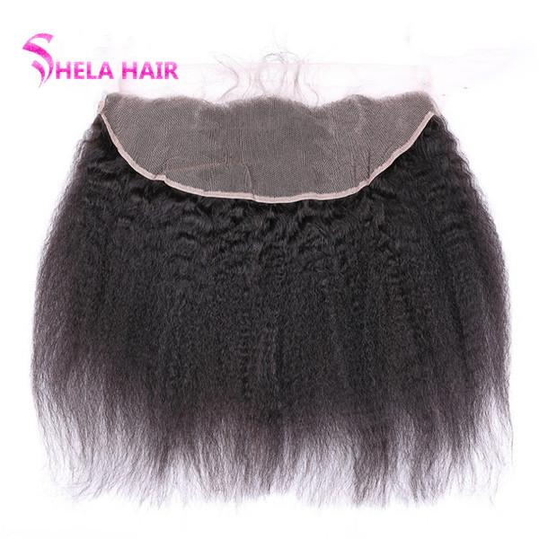 Lace Closure/Frontal Mongolian Kinky Straight Shela hair