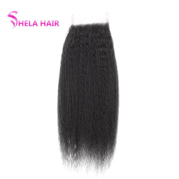 Lace Closure/Frontal Mongolian Kinky Straight Shela hair