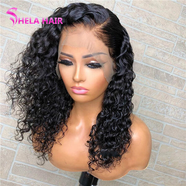 Water Wave Bob Wig Lace Closure / Front Wigs