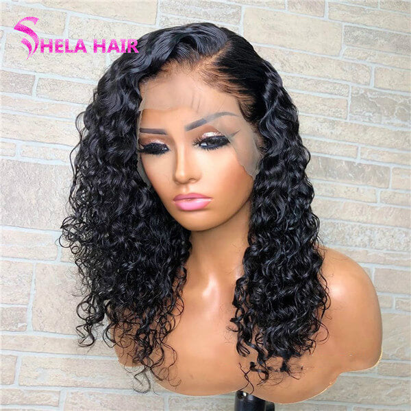 Water Wave Bob Wig Lace Closure / Front Wigs