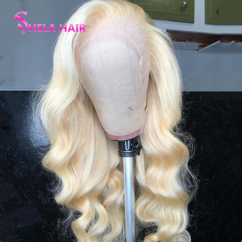 #613 Blonde Loose Wave 360 Wig, Can do bun, ponytail High Density