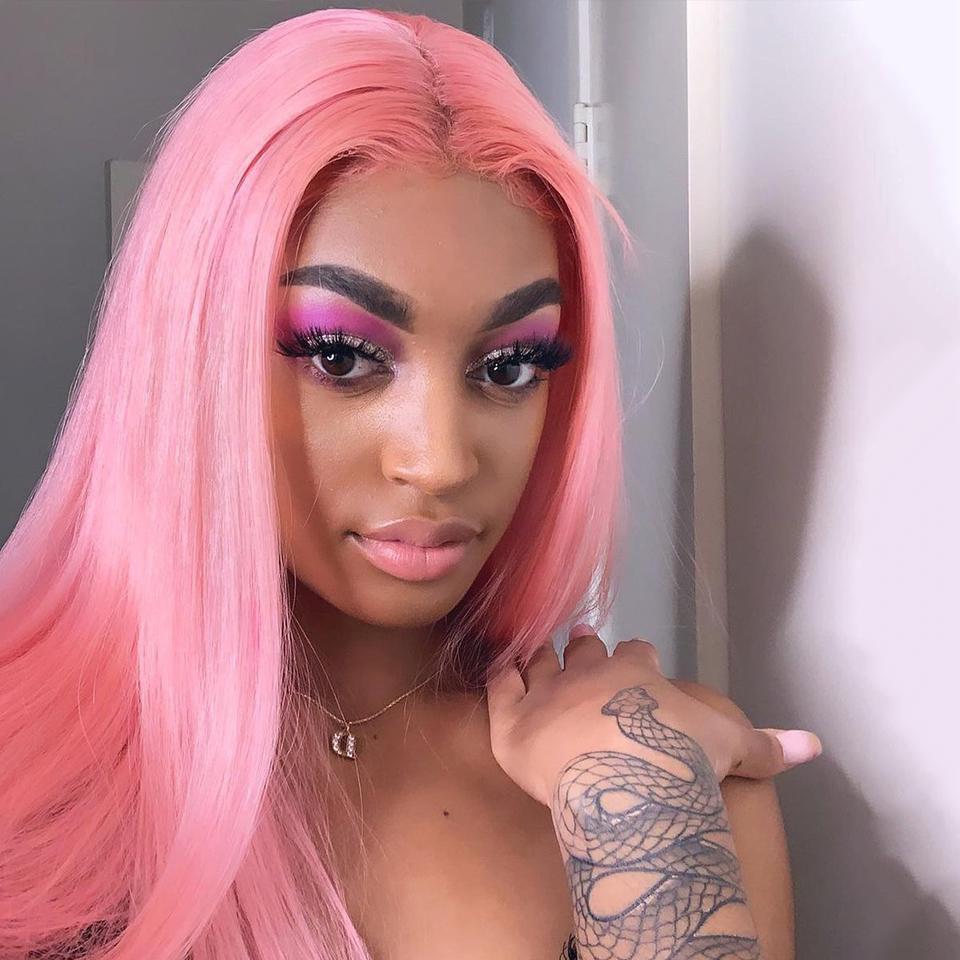 Baby Pink Straight Lace Frontal Wig / Full 360 Wig