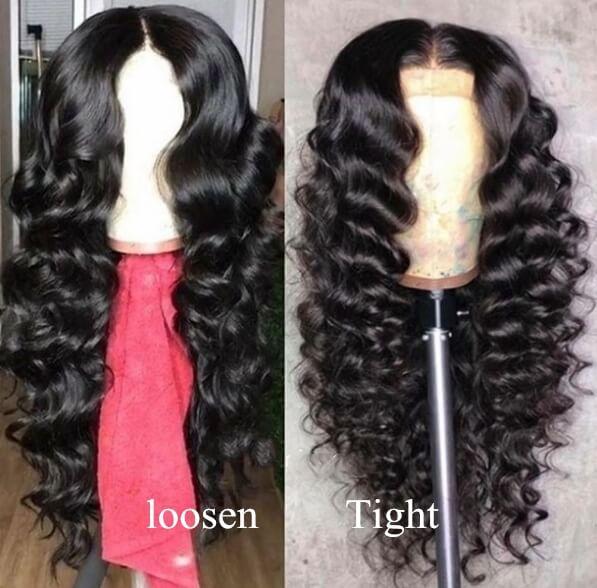 Loose Deep Pre Plucked Glueless Lace Wig With Natural HairLine