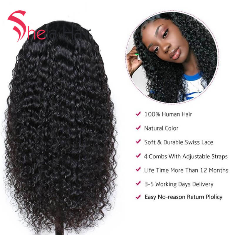 Curly Full Lace Wig 150%-220% High Density Wigs