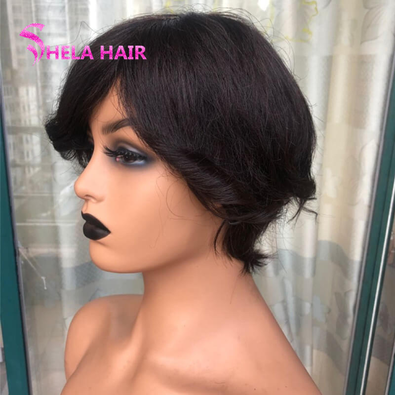 【SPECIAL OFFER】Pixie Cut Full Machine Wig Non Lace 100% human Hair Light Wave