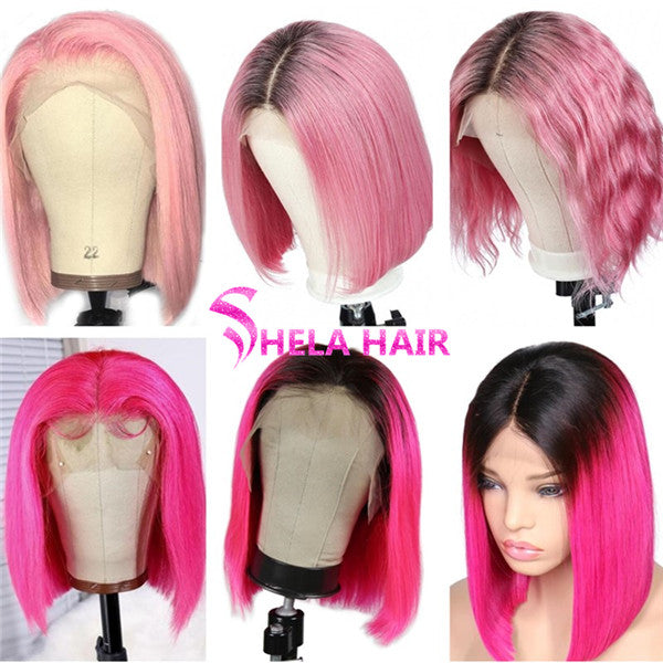 Full Frontal Lace Wig Bob – Pink Liquorice SA